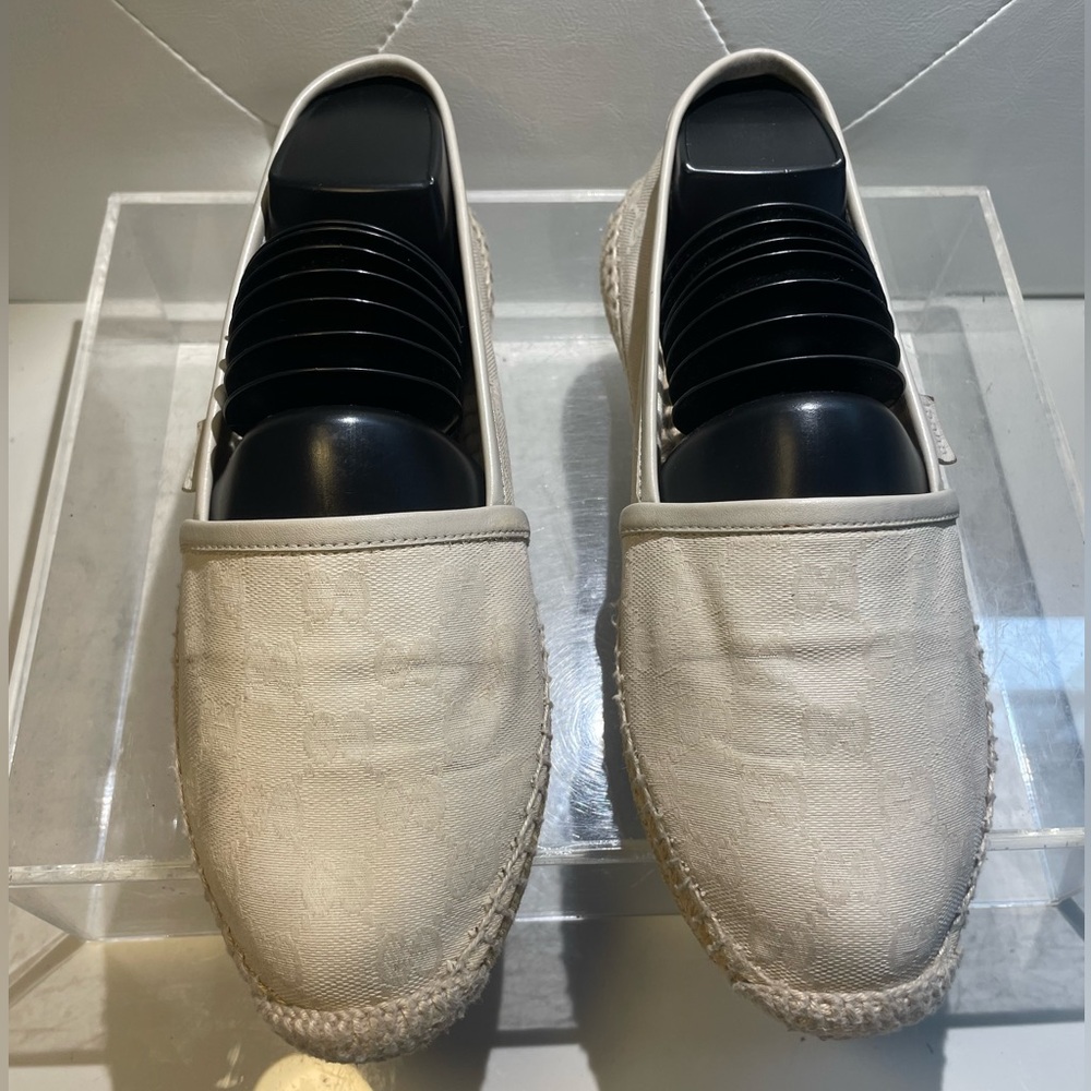 GUCCI espadrilles cream canvas sz 38 mdd in spain - Picture 1 of 16